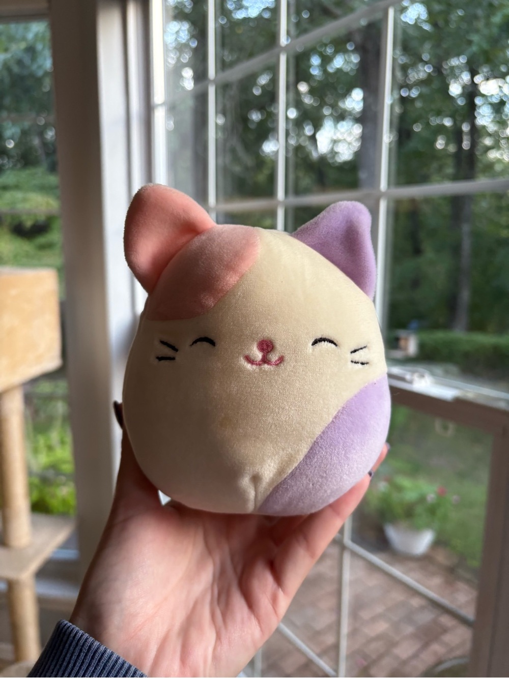 Charlotte the calico cat Squishmallow Pastel Pink & Lavender NWOT 4 or 5in